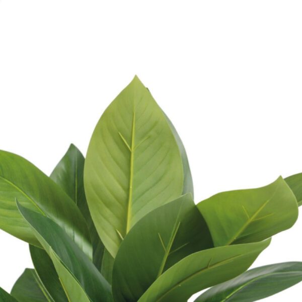 Pianta finta verde con vaso foglie