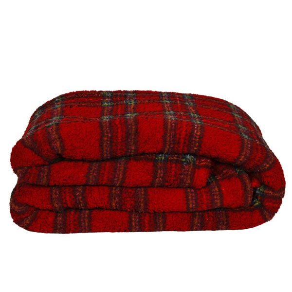 Plaid coperta ginevra rossa piegata